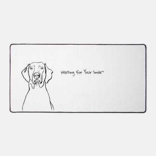 Weimaraner-Flüster: Maßgeschneiderter Platz Schreibtischunterlage (Vorderseite)