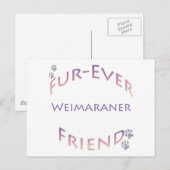 Weimaraner Furever Friend Postkarte (Vorne/Hinten)