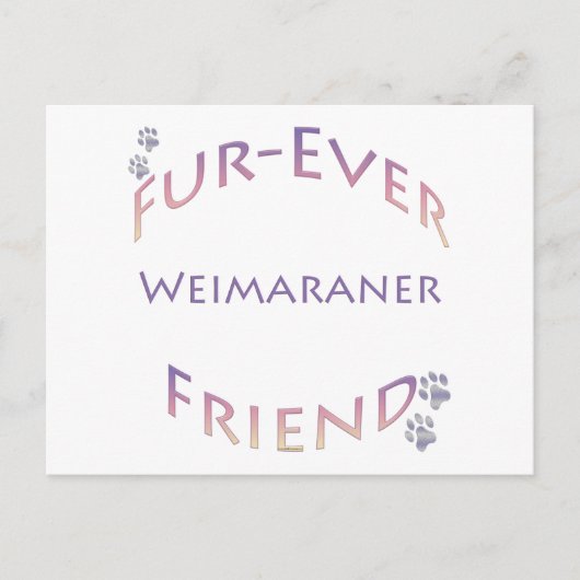 Weimaraner Furever Friend Postkarte (Vorderseite)