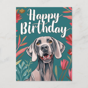 Weimaraner Geburtstag Postkarte