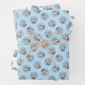 Weimaraner Gemälde Grau Silver Original Hunde Kuns Geschenkpapier Set (Beispiel)