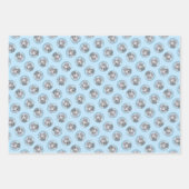 Weimaraner Gemälde Grau Silver Original Hunde Kuns Geschenkpapier Set (Vorderseite)