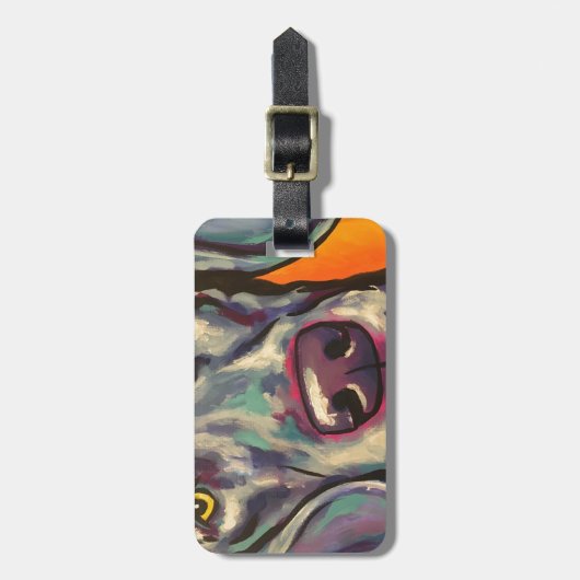 weimaraner gepäckanhänger (Vorderseite vertikal)