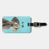 Weimaraner Gepäckmarken Gepäckanhänger (Vorderseite horizontal)