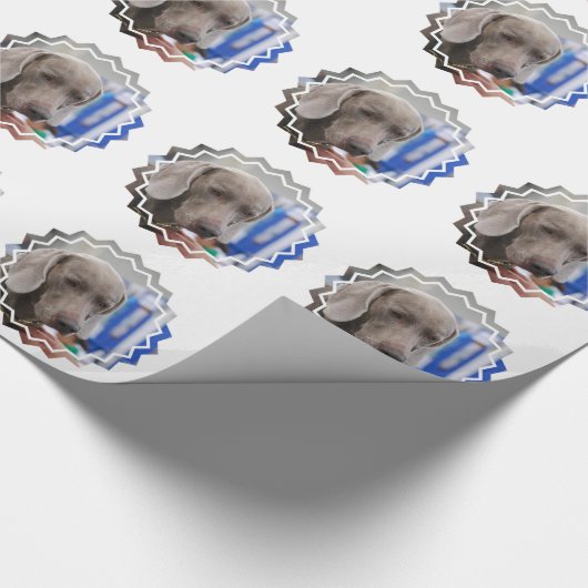 Weimaraner Geschenkpapier (Ecke)