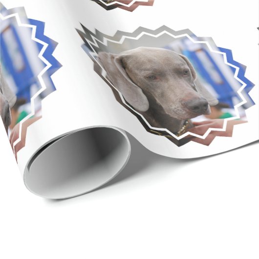 Weimaraner Geschenkpapier (Rolleneckpunkt)