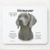 Weimaraner Geschichtsdesign Mousepad (Vorne)