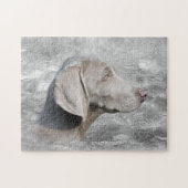 Weimaraner Gesicht Puzzle (Horizontal)