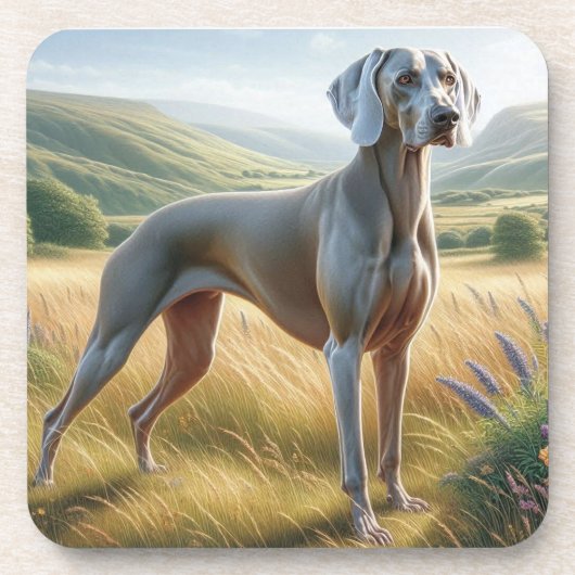 Weimaraner Getränkeuntersetzer (Vorderseite)
