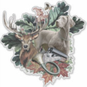 Weimaraner "Ghost" Aufkleber (Vorderseite)