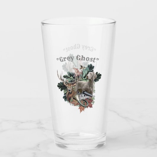 Weimaraner Glas (Rückseite)