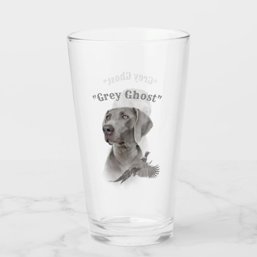 Weimaraner Glas (Rückseite)