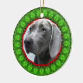 Weimaraner glückliches Howliday Keramik Ornament (Links)