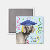 Weimaraner Graduate Magnet (Vorderseite/Rückseite)