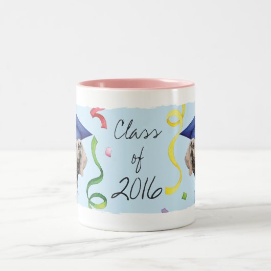 Weimaraner Graduate Zweifarbige Tasse (Mittel)