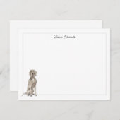 Weimaraner Grau Border Personalisiert Mitteilungskarte (Vorne/Hinten)