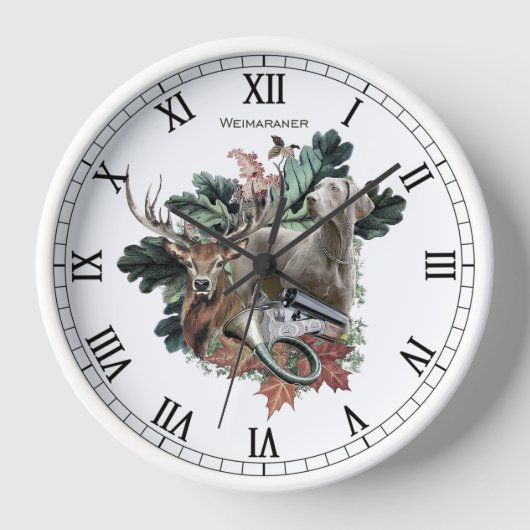 Weimaraner, "Grauer Geist" Uhr (Vorderseite)