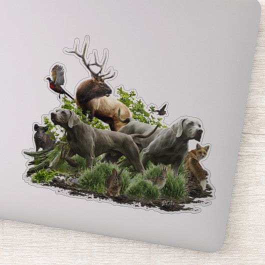 Weimaraner, "Gray Ghost" Aufkleber (Detail)