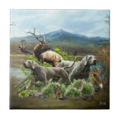 Weimaraner, "Gray Ghost" Fliese (Vorderseite)