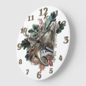  Weimaraner  Große Wanduhr (Winkel)