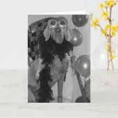 Weimaraner Grüße Karte (Gelbe Blume)