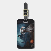 Weimaraner Halloween Beängstigend Gepäckanhänger (Vorderseite vertikal)