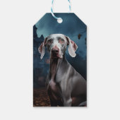Weimaraner Halloween Beängstigend Geschenkanhänger (Rückseite)