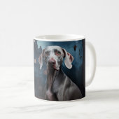 Weimaraner Halloween Beängstigend Kaffeetasse (VorderseiteRechts)