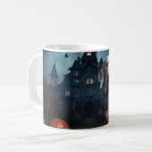 Weimaraner Halloween Beängstigend Kaffeetasse (Vorderseite Links)