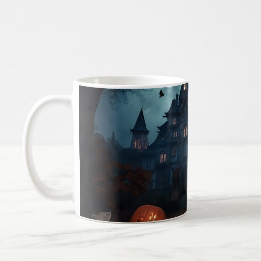 Weimaraner Halloween Beängstigend Kaffeetasse (Links)