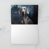 Weimaraner Halloween Beängstigend Karte (Innenseite)