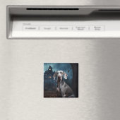 Weimaraner Halloween Beängstigend Magnet (In Situ (Geschirrspüler))