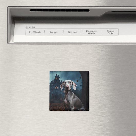 Weimaraner Halloween Beängstigend Magnet (In Situ (Geschirrspüler))