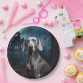 Weimaraner Halloween Beängstigend Pappteller (Party)