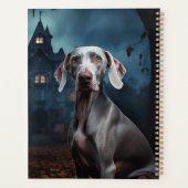 Weimaraner Halloween Beängstigend Planer (Rückseite)