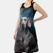 Weimaraner Halloween Beängstigend Schürze (InSitu)