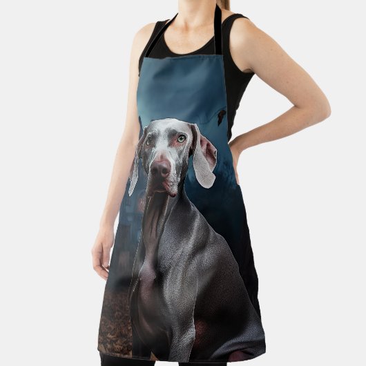 Weimaraner Halloween Beängstigend Schürze (InSitu)