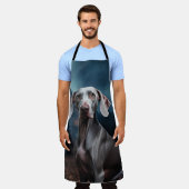Weimaraner Halloween Beängstigend Schürze (Getragen)