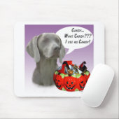 Weimaraner Halloween Candy Mousepad (Mit Mouse)