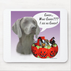 Weimaraner Halloween Candy Mousepad