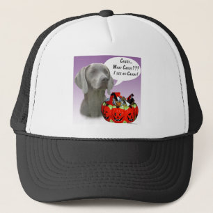 Weimaraner Halloween Candy Truckerkappe