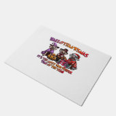 Weimaraner Halloween Erntedank Weihnachten Oversi Fußmatte (Schrägansicht)