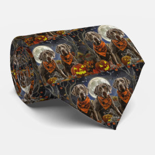 Weimaraner Halloween Gruselig Krawatte