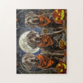 Weimaraner Halloween Gruselig Puzzle (Vertikal)