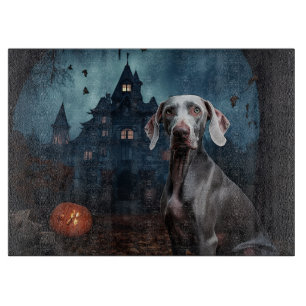 Weimaraner Halloween Gruselig Schneidebrett