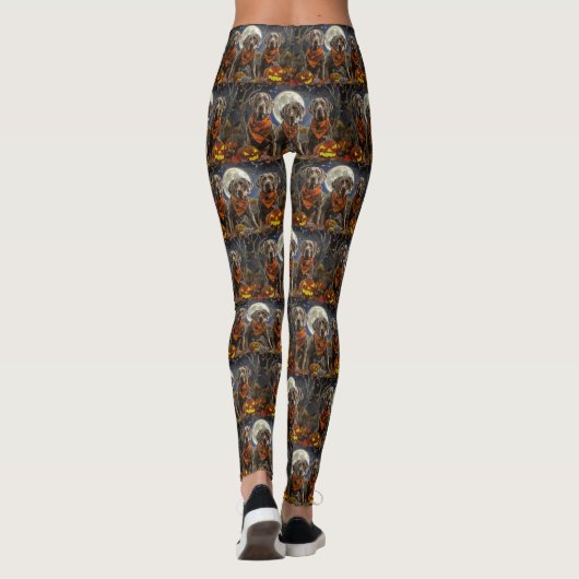 Weimaraner Halloween Spooky Leggings (Rückseite)