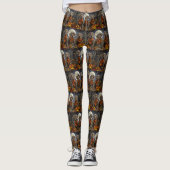 Weimaraner Halloween Spooky Leggings (Vorderseite)