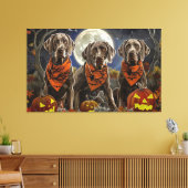 Weimaraner Halloween Spooky Leinwanddruck (Insitu (Wohnzimmer))