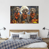Weimaraner Halloween Spooky Leinwanddruck (Insitu (Schlafzimmer))