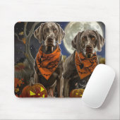 Weimaraner Halloween Spooky Mousepad (Mit Mouse)